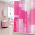 thumbnail image 3 of Hot Pink Shower Curtain, Watercolor Pink Contemporary Brush Strokes Oil Painting Abstract Bathroom Curtain Waterproof Fabric Machine Washable with 12 Hooks, 3 of 6
