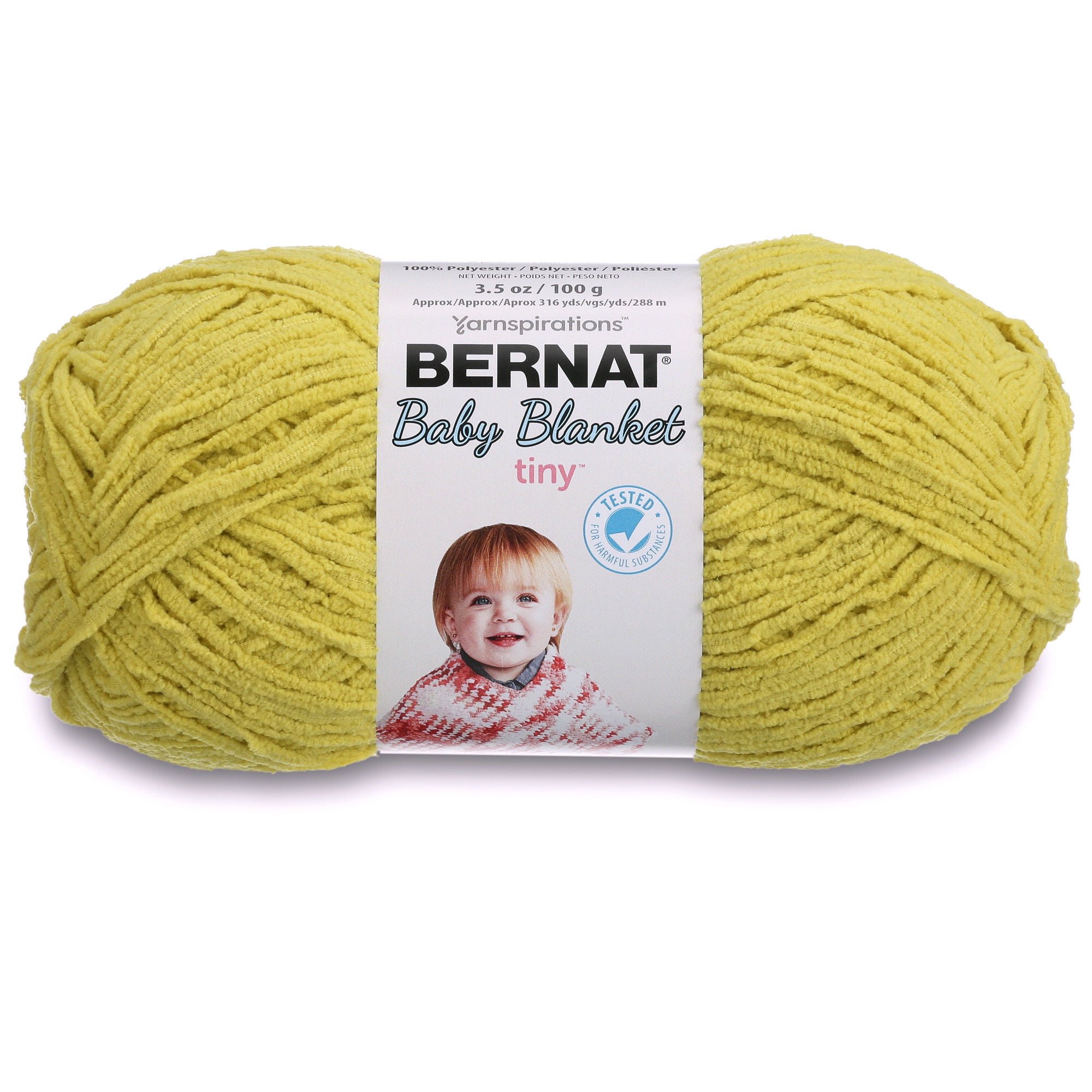 Bernat Polyester Baby Blanket Tiny Yarn (100 g/3.5 oz), Seedling