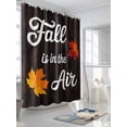thumbnail image 3 of Fsddascl Fall Maple Shower Curtain Set - Extra Long 72" x 96" Washable Bathtub Curtain with 12 Hooks, Thanksgiving Leaves Farmhouse Brown Wood Plank Waterproof Fabric Shower Curtains for Bathroom, 3 of 6
