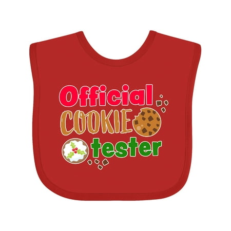 

Inktastic Official Cookie Tester Christmas Cookies Gift Baby Boy or Baby Girl Bib