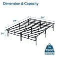 thumbnail image 5 of Zinus Smartbase Compack 14" Metal Bed FrameFoundation, King, 5 of 10