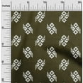 thumbnail image 1 of oneOone Georgette Viscose Fabric Geometric Kasuri Printed Craft Fabric BTY 42 Inch Wide, 1 of 4