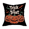 thumbnail image 2 of Halloween Throw Pillow Cover Festive Home Decor Cover for Sofas Chairs Beds 18x18 Linen Cushion Case by OVFUIZ, 2 of 6