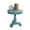 Teal, variant on Roundhill Furniture Rene Round Wood Pedestal Side Table, White