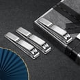thumbnail image 3 of 8-Pack Straight Edge Nail Clippers, Stainless Steel Nail Clippers, Large Bulk Nail Clipper Set for Thick Toe Nails, Portable Travel Fingernail Toenail Clippers for Men Women Adults Seniors, 3 of 7