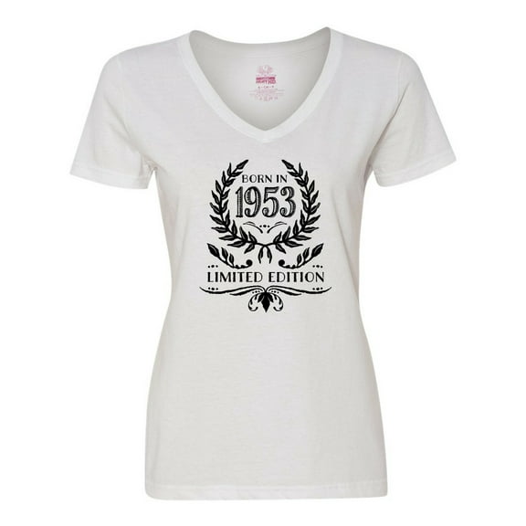 Inktastic Born in 1953 Limited Edition Women's V-Neck T-Shirt