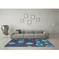 thumbnail image 3 of Ahgly Company Indoor Rectangle Abstract Light Blue Contemporary Area Rugs, 7' x 10', 3 of 4
