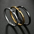 thumbnail image 2 of 3PCS Stainless Steel Ring Set Gold /Black /Silver Color Classic Polish,2MM, 2 of 6