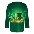 thumbnail image 4 of St. Patrick's Day T Shirt, Men 3/4 Sleeve Shirt, Round Neck Tshirts Man St. Patrick's Day Printing Tee Fashion Three Quarter Sleeve Shirts Motion Bodybuilding T-Shirt, 4 of 4