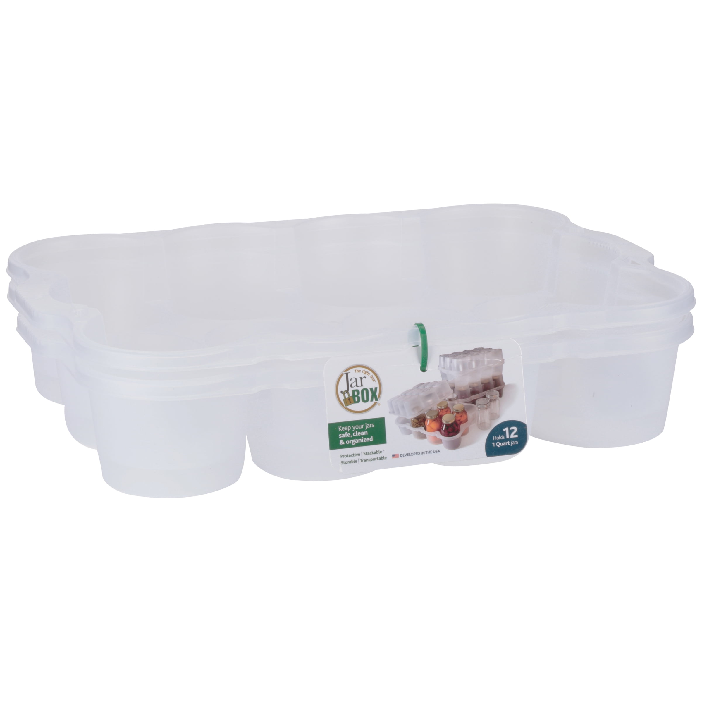 Jarbox Canning Storage Quart Glass Jars Mason Ball Food Container