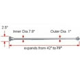 thumbnail image 5 of Design House Adjustable Shower Rod Satin Nickel 42"-72", 5 of 9