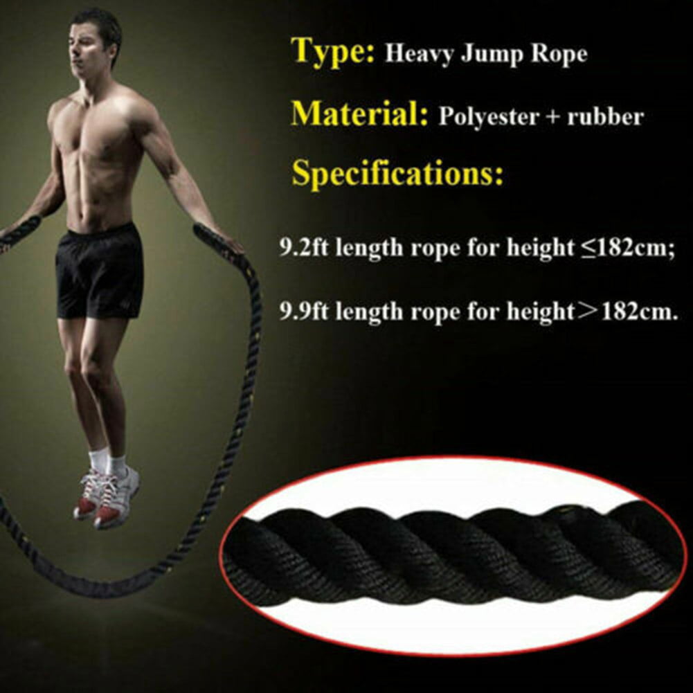 Battle Jump Rope,25MM Fitness Heavy Jump Rope Weighted Battle Skipping Ropes For 