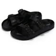 thumbnail image 2 of ANLUKE Kids Girls Comfort Slides Soft Sandals for Boys with Adjustable Two Buckle, Sizes 10-4, 2 of 8