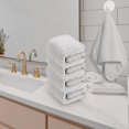 thumbnail image 5 of Hvmvliv Hand Towels 4-Pack Striped Velvet Towels Extra Thick & Large, Combed Yarn Material, Super Absorbent & Skin-Friendly, Lightweight & Easy to Fold, Suitable for Home, Beach and Gym Use Gray, 5 of 6