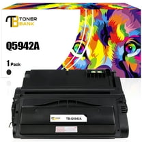 Toner Bank 1-Pack Compatible Toner Cartridge Replacement for HP Q5942A LaserJet4250 4250dtn 4200 4240 4350n 4350tn 4350dtn 4300 4200 4345mfp Black