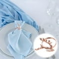 thumbnail image 6 of KALLORY Reindeer Christmas Napkin Rings Rose Gold Metal Festive Dinner Table Decor, 6 of 10