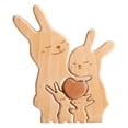 thumbnail image 6 of SMKE Wooden Bunny Family Puzzle,Easter Rabbit Tabletop Ornaments,Wood Craft Puzzles,Wooden Bunny Family Puzzle Set of 2,Natural Solid Wood Rabbit Figurines,Spring Home Decor,Easter Tabletop Ornament, 6 of 9