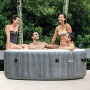 Intex PureSpa Plus Inflatable Hot Tub Jet Spa w/ 4 Multi-Colored Lights