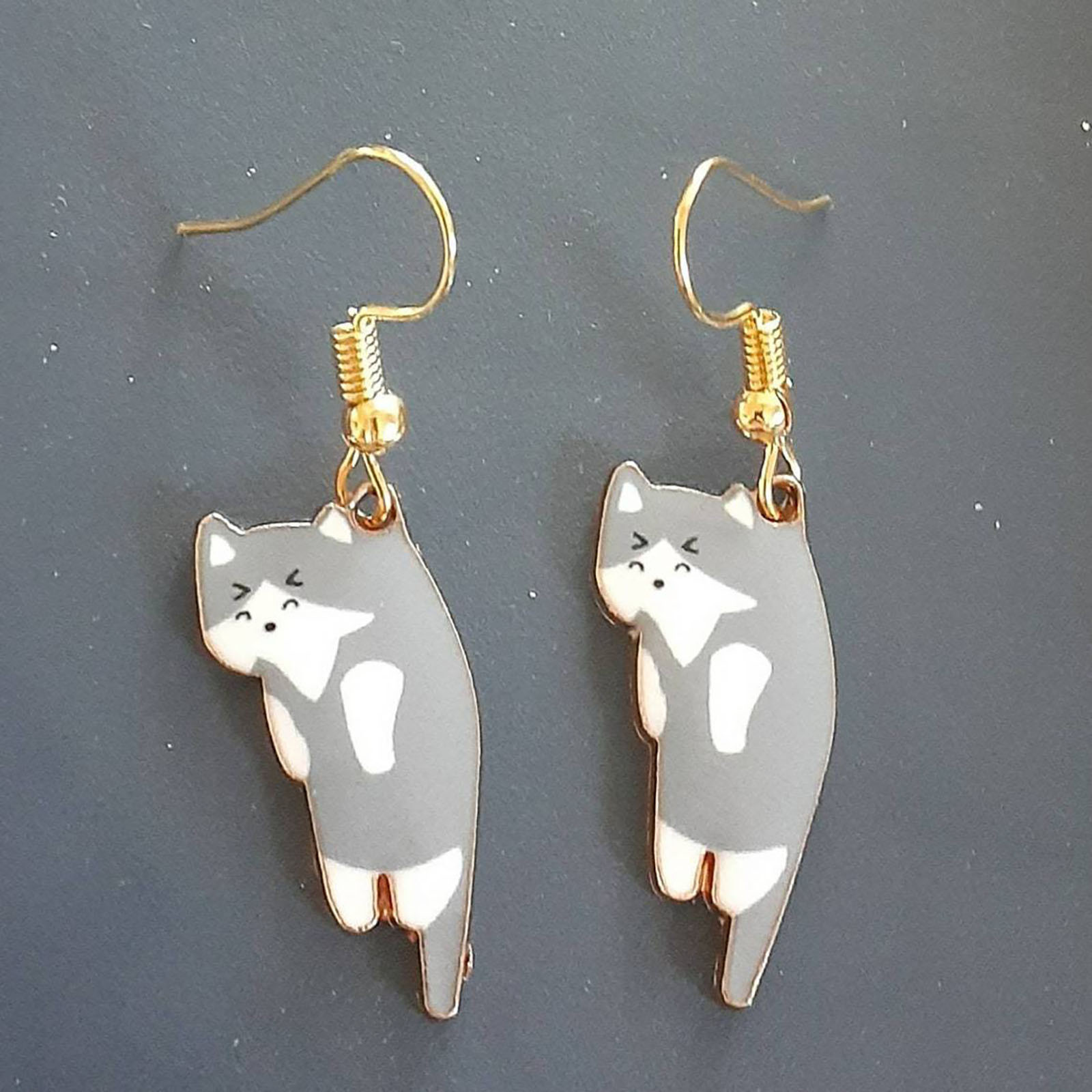 Kayannuo Clearance Cute Cat Dangle Earrings Dangle Cat Earrings Alloy Drop Earrings With Hypoallergenic French Hook Animal - image 3 of 3