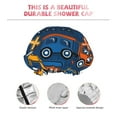 thumbnail image 5 of Kdxio Funny Steam Train Print Shower Cap for Women,Elastic and Reusable,Double Waterproof Layers Bathing Hat, 5 of 9