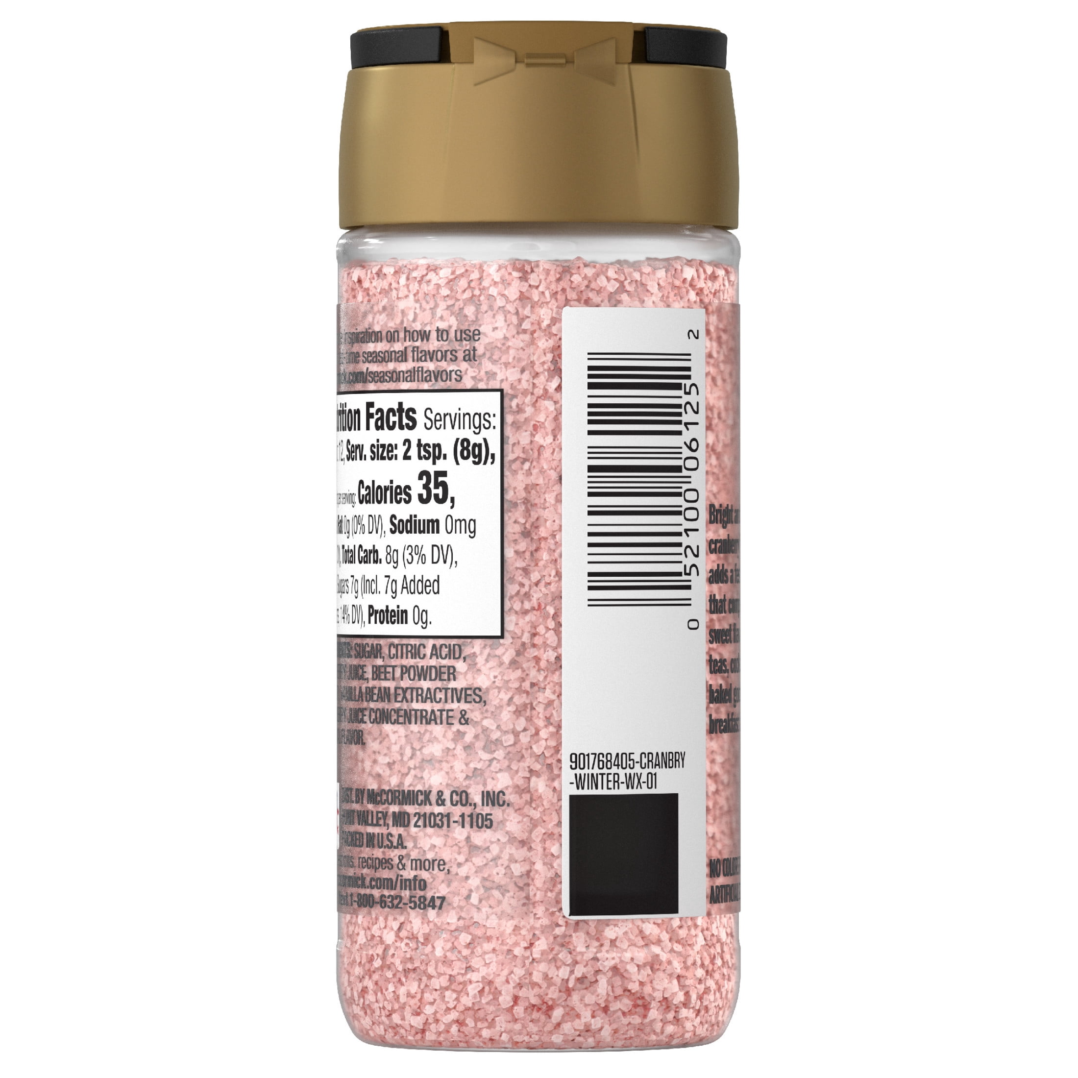 McCormick Kosher Cranberry Finishing Sugar, 3.43 oz Bottle