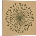 thumbnail image 1 of ARTCANVAS Dandelion Olive Beige Brown Square Canvas Art Print - Size: 12" x 12" (0.75" Deep), 1 of 9