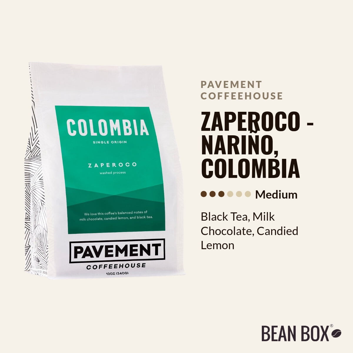 Zaperoco - Nariño, Colombia - Roasted by Pavement Coffeehouse - Whole Bean Coffee - 2lb Bag