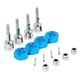 thumbnail image 5 of Compatible con WLtoys 1:18 Actualización Rueda Conversión Hexagonal Buje Reemplazo de Piezas plata + azul, 5 of 5