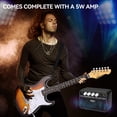 thumbnail image 5 of Accreate Single Coil Electric Guitar Electric Guitar, 39" Full Size Electric Guitar Kit Solid Body,HSS Pick Up, Electric Guitar for Beginner Brown, 5 of 6