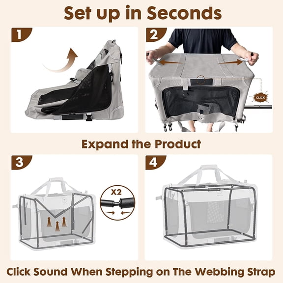 Extra Large Soft Sided Pet Carrier for Cats and Dogs, Portable Travel Bag with Breathable Mesh