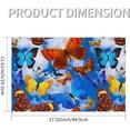thumbnail image 2 of Placemats Set of 4 Heat-Resistant Rectangle Place Mats Butterfly Blue Washable Plastic PVC Dining Table Mat Non-Slip Wipeable Woven Vinyl Placemat for Kitchen Patio Table Decor, 2 of 5