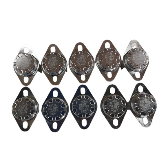 10pcs Ksd303 Premium Temperature Control Switch 250v 10a 45~150 Degree Manual Reset Thermostat