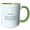 Green/White, variant on 3drose, Mudita and Its Meaning Typography, 15oz Mug