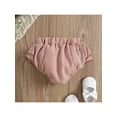 thumbnail image 3 of Bagilaanoe Baby Girl Summer Shorts Plaid Pattern Ruffled Edges Elastic Waist Cotton Shorts Outdoor Wear, 3 of 7