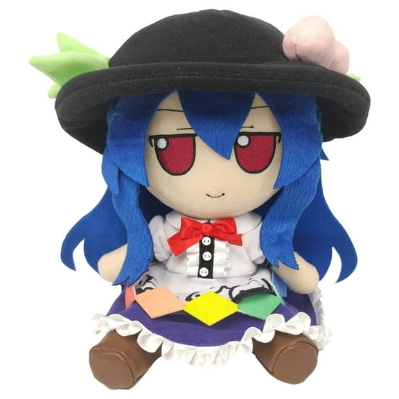 Project Hinanawi Tenshi Anime Fumo Plush Toy (20cm) - Stuffed Doll Pillow for Girls