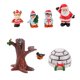 thumbnail image 2 of Uuiauoio Christmas Ornament Set with Santa Penguin Deer and Snowman, for Tabletop Display, Festive Winter Scene for Home Shelf Mantel and Holiday Party Decoration, 7-Piece Collection, 2 of 6