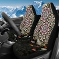 thumbnail image 7 of Garronmavis Dahlia Fluffy Car Seat Covers 2 Piece Car Seats Covers Elastic Car Seat Protectors Universal Easy to Install, 7 of 7