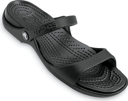 CROCS CLEO SANDALS IN BLACK WOMENS SIZE 5 NEW WITH TAGS 