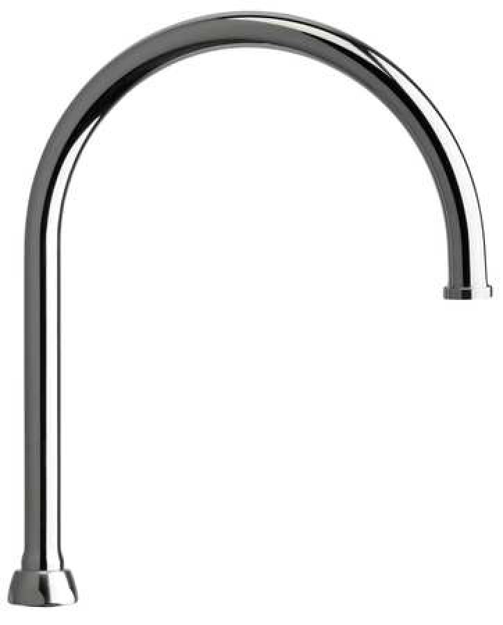 CHICAGO FAUCETS GN8FCJKABCP Spout Assembly, Gooseneck, 8 In Spout