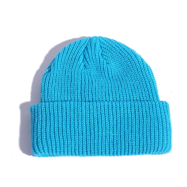 Gorro corto de piel de melón, gorro tejido con forma de sandía, gorro de lana sin frijoles, gorro de punto con forma de lingote, cálido en otoño e invierno