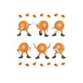 thumbnail image 2 of Women's Casual Round Neck T-Shirt with Autumn Elements and Mooncake Print, Comfortable Summer Top, Polyester Spandex Blend, Machine Washable, 2 of 6