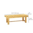 thumbnail image 3 of Outsunny 43.25" Outdoor Wood Garden Bench Double Seat Natural, 3 of 10