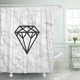 thumbnail image 1 of ABPHQTO Cortina de ducha Modern Diamond Marble Chic Elegant Negro Blanco Gris 150x180 cm, 1 of 1