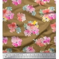 thumbnail image 1 of Soimoi Cotton Cambric Fabric Flower Watercolor Fabric Prints By Yard 56 Inch Wide, 1 of 1