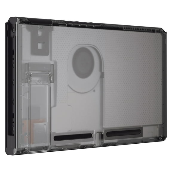 eXtremeRate Clear Black Console Back Plate DIY Replacement Housing Shell Case for Nintendo Switch Console with Kickstand – JoyCon Shell NOT Included