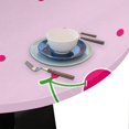 thumbnail image 6 of muroi Fruit Cherry Pattern Round Elastic Tablecloth Outdoor Table Cloth Fitted Tables Cover for Picnic Patio Dining Party Indoor 45" - 56", 6 of 6