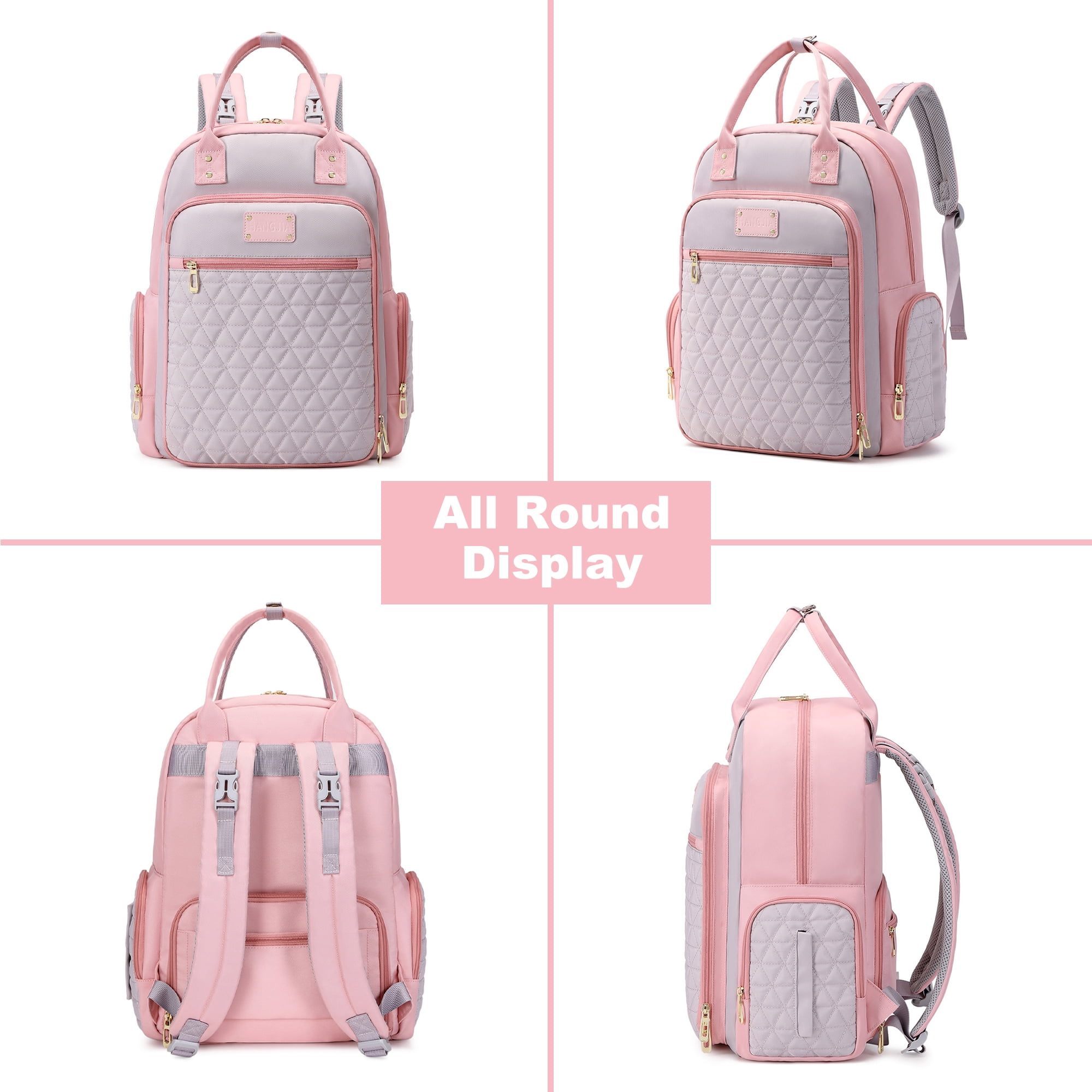 AGUDAN Baby Diaper Backpack Mommy Nappy Bag Multifunction Travel Maternity Bag 12x7x16IN