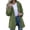 Army Green 03, variant on Karymi Rain Jacket Solid Long Length Hooded Rain Trench Coat, Long Sleeve Adjustable Cuff Cargo Jacket, Drawstring Waist Mid-Long with Flap Pockets Rain Jacket