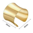 thumbnail image 6 of Yesbay 2 Pcs Adjustable Wide Opening Bracelet Individual Hollow Out Polished Metal Arm Cuff Cosplay Performance Sleeve Bracelet, 6 of 8