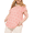 Pink, variant on Cuteduck Women Plus Size Tops Short Sleeve Shirts Casual Floral Print Chiffon Blouses Loose Flowy Crewneck Pleated TopοΌ1X-5XοΌ